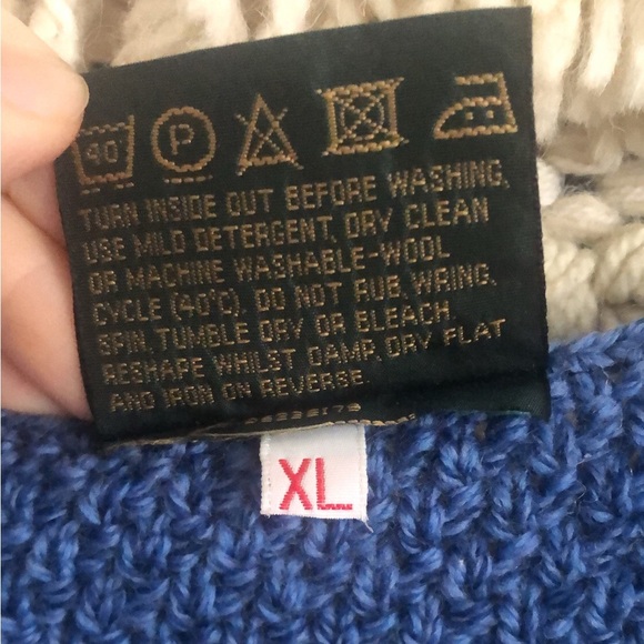 Carraig Donn 100% Irish Merino Wool Cable Knit Fisherman Cardigan XL - Picture 5 of 6